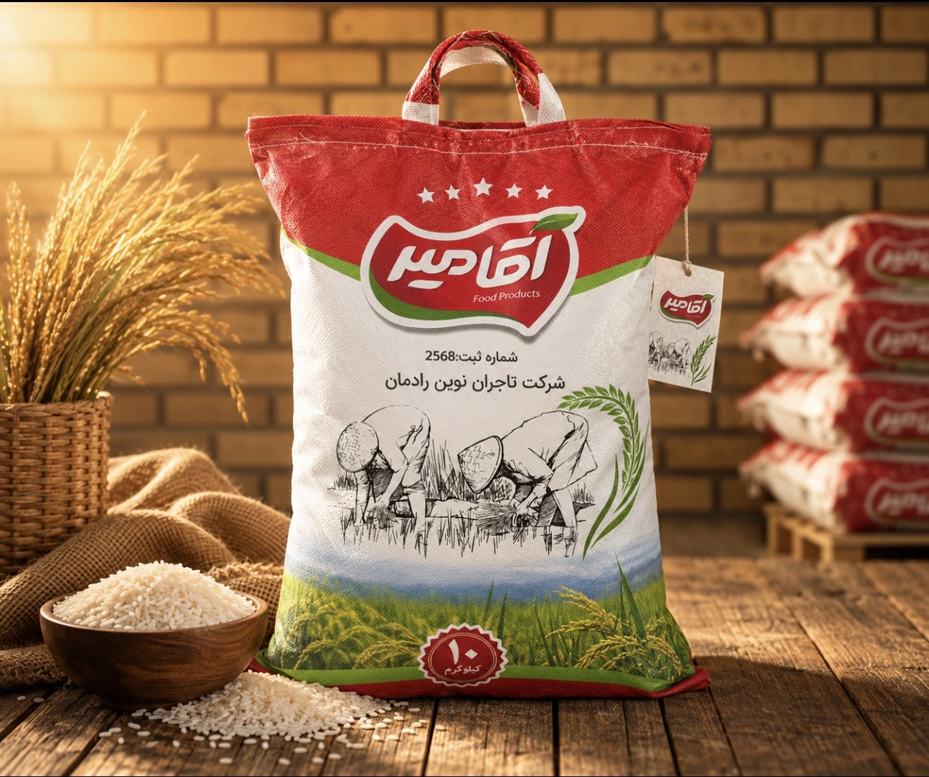 برنج سفید آقامیر پاکستانی